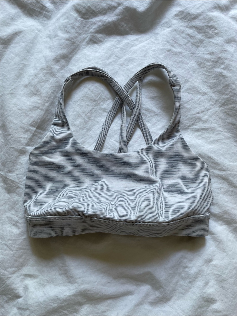 Lululemon Cross back Ribbed Gray Sports Bralette